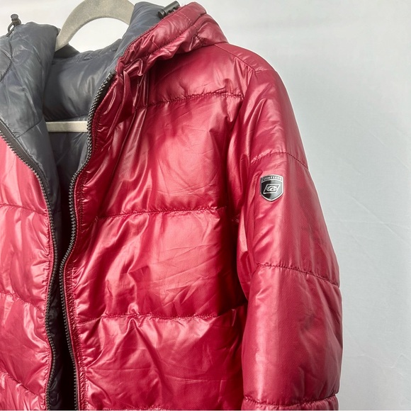 Men’s Reversible Dark Red/Black Puffer Jacket - Picture 5 of 11